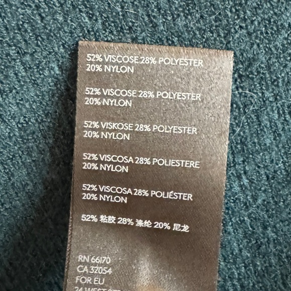 NWT Anthropologie Welford Tunic Sweater, Dark Turquoise, Size XS - Picture 9 of 10